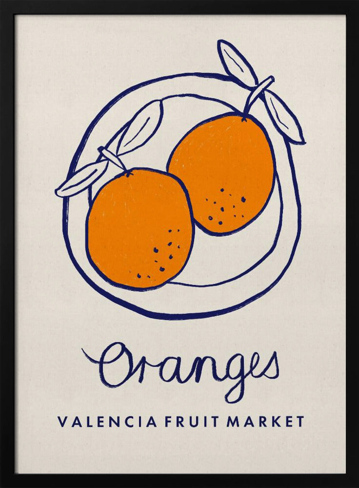Food Art - Oranges Valencia Fruit Market | Poster