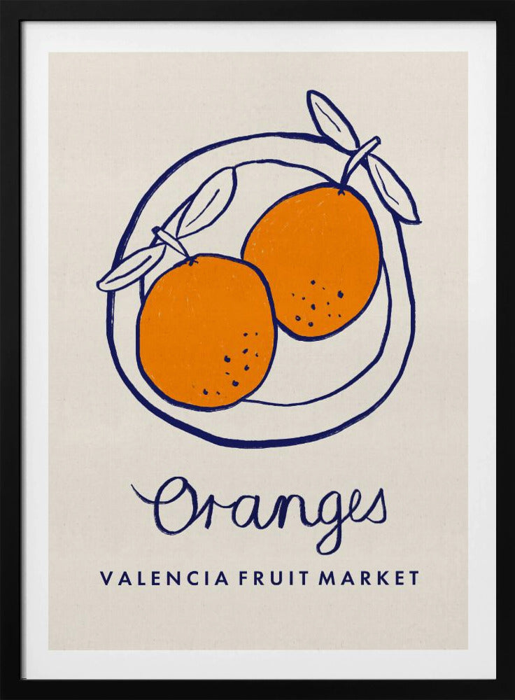 Food Art - Oranges Valencia Fruit Market | Poster
