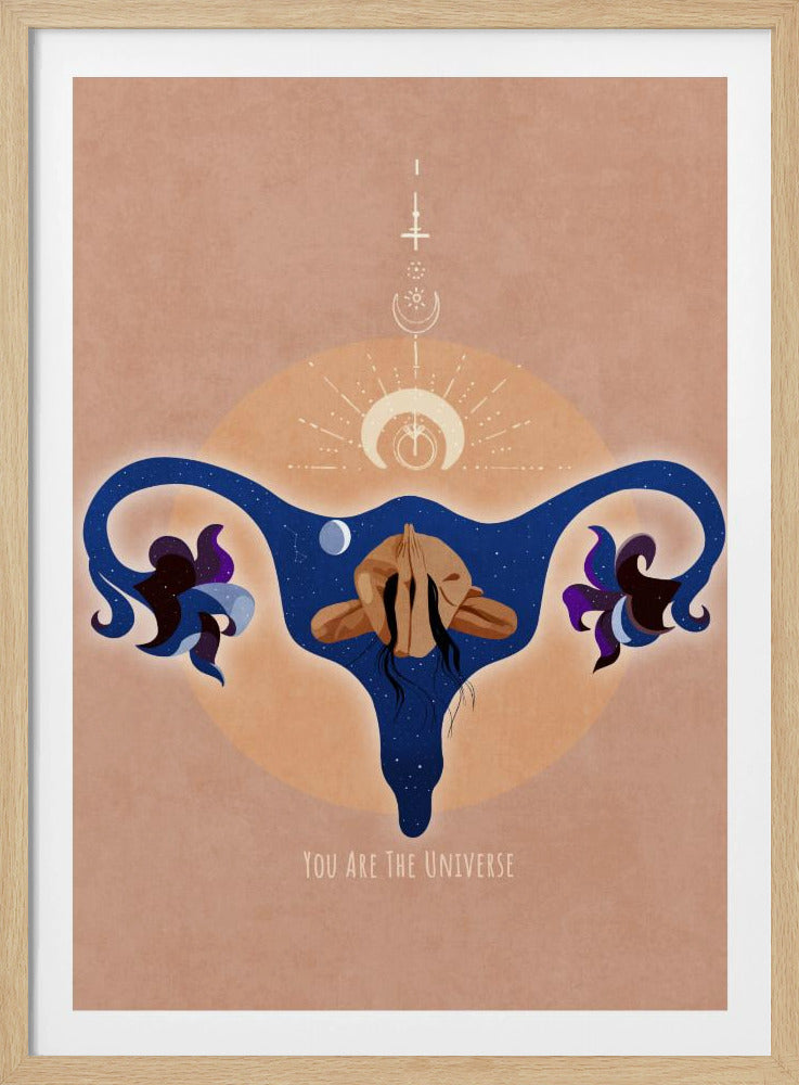 Spiritual, Feminine, Energy, Stars, Moon, Vulva, Meditation, Yoga, and Inspiration Poster Spir 1b | Poster