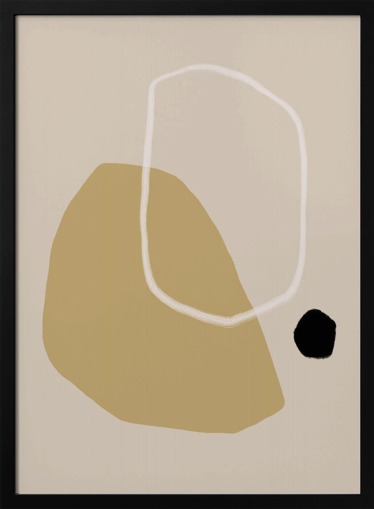 Beige and Black Geometric Shapes | Poster