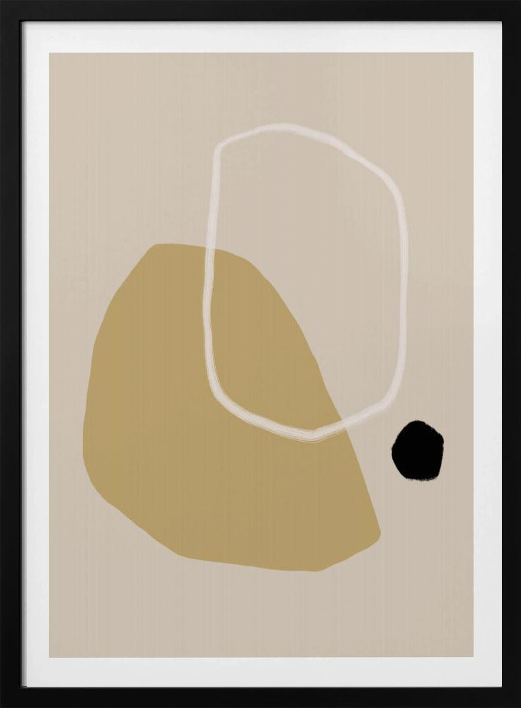 Beige and Black Geometric Shapes | Poster