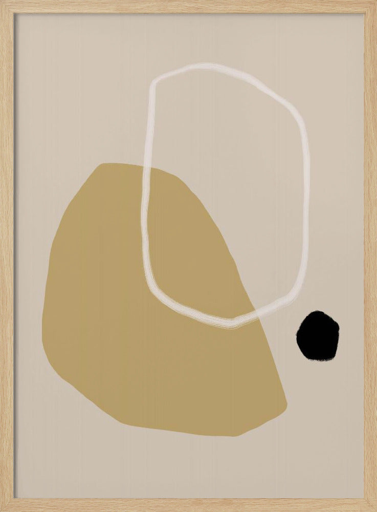 Beige and Black Geometric Shapes | Poster