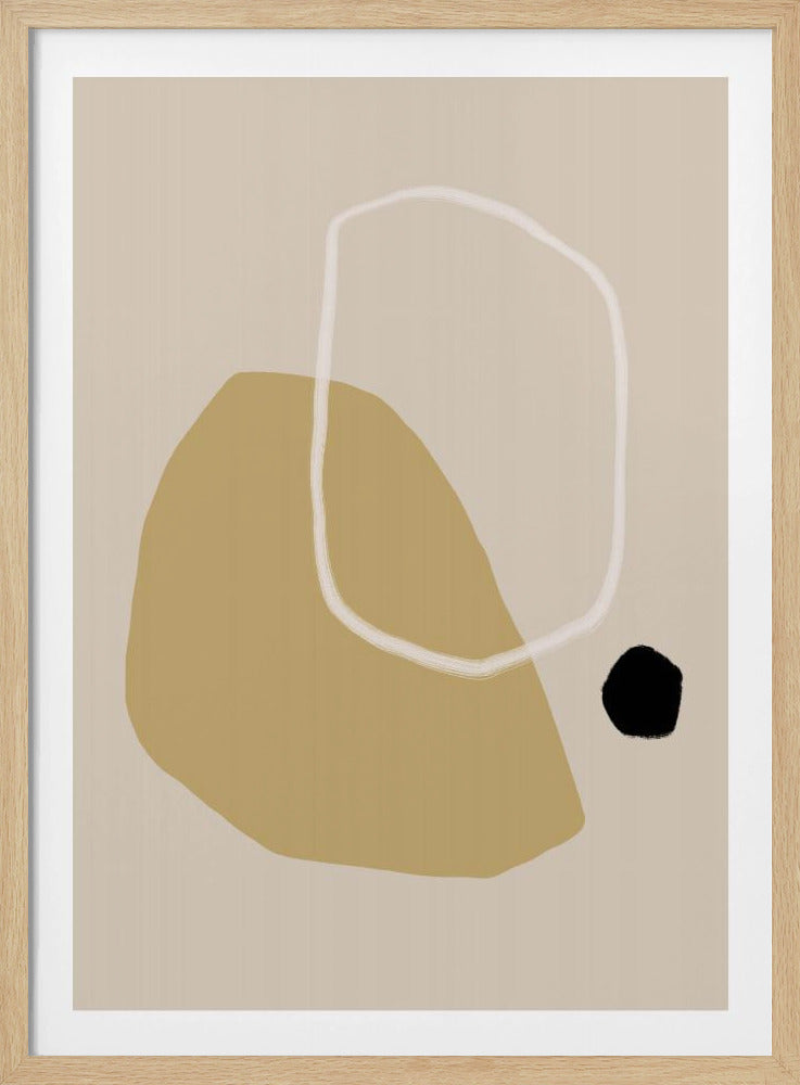 Beige and Black Geometric Shapes | Poster