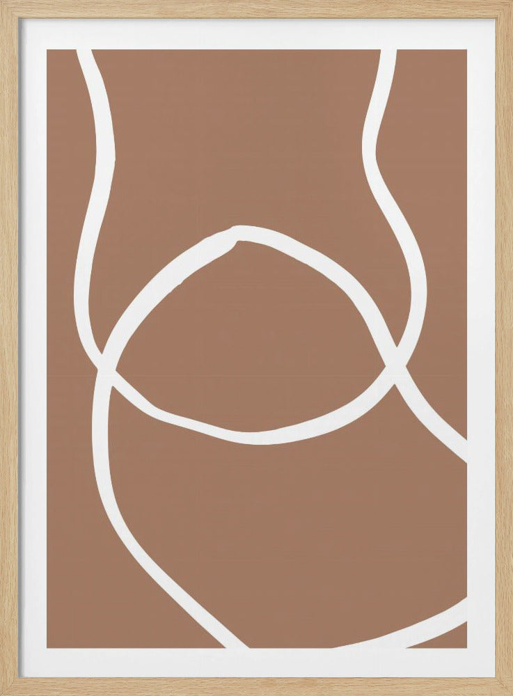 Abstract Lines Mocha 2 | Poster