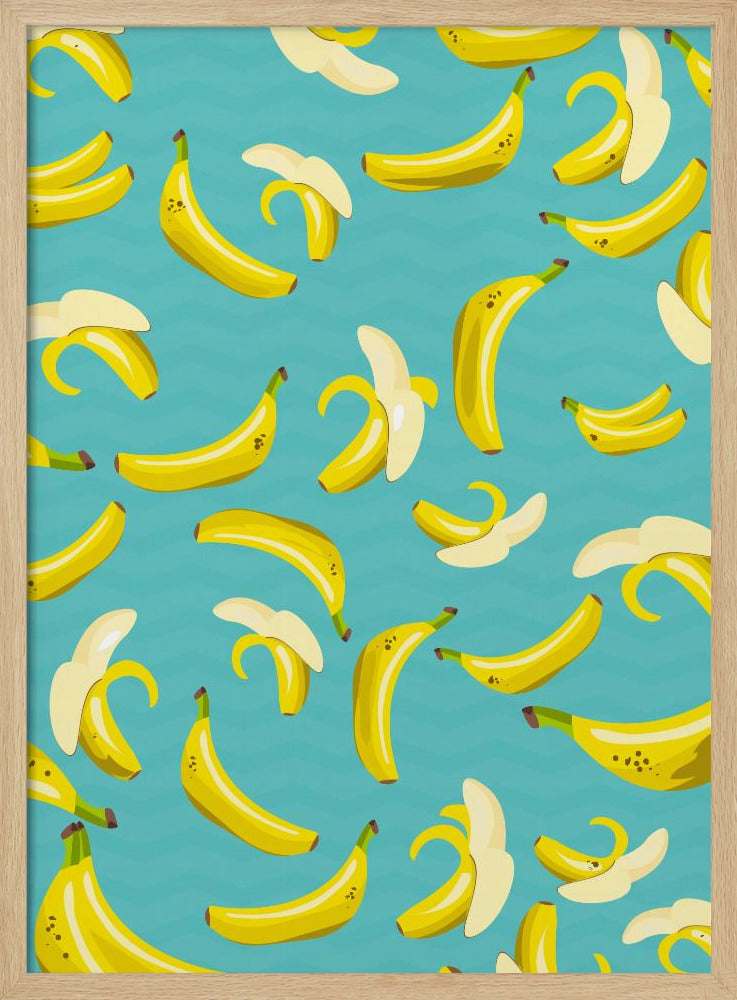 Playful Pattern Of Yellow Bananas | Poster