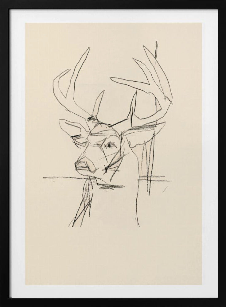 Étude Cerf (stag) No.1 | Poster