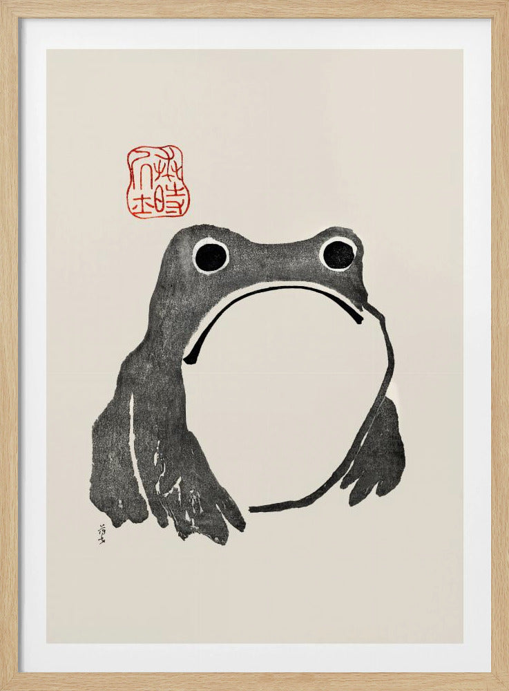 Grumpy Frog I Black | Poster
