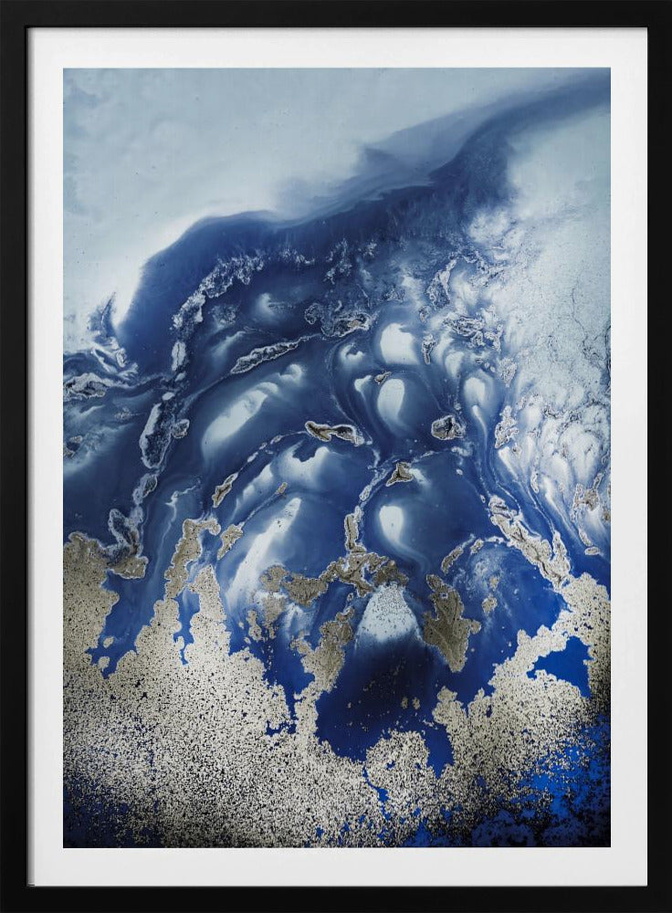 Soothing -" Ocean Wave Waltz 1" - Watercolor waves | Poster