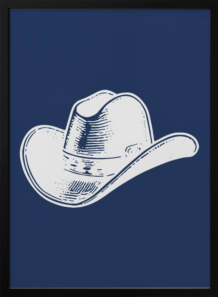 Navy Blue Cowboy Hat | Poster