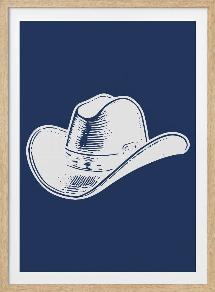 Navy Blue Cowboy Hat | Poster