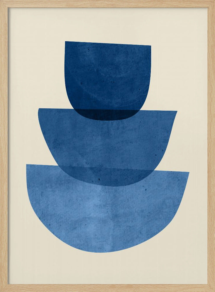 Geometric Abstract Shapes Blue | Poster