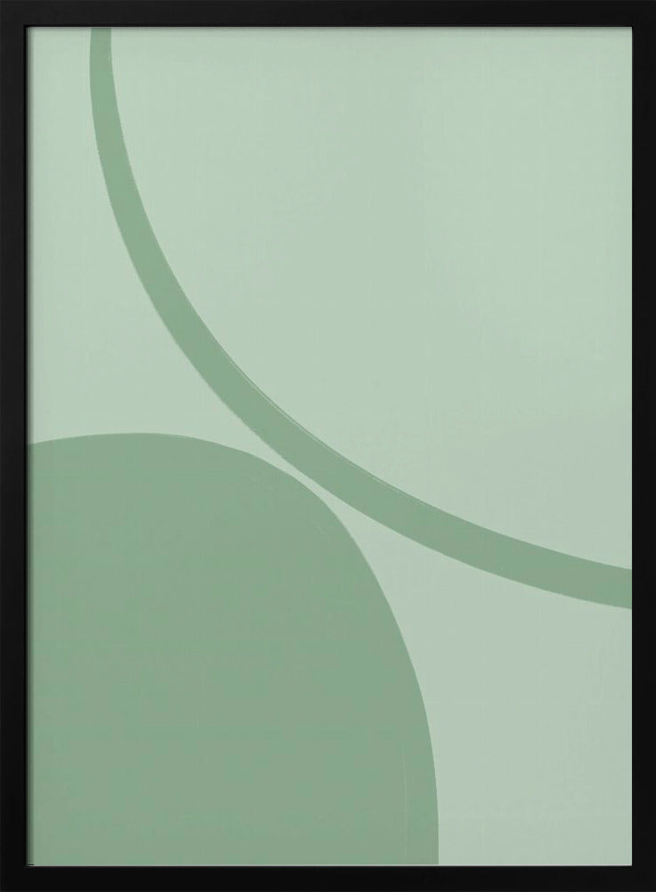 Serene Green Curves | Poster