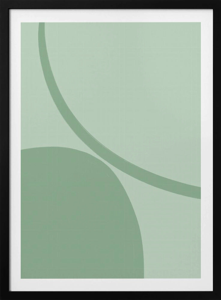 Serene Green Curves | Poster