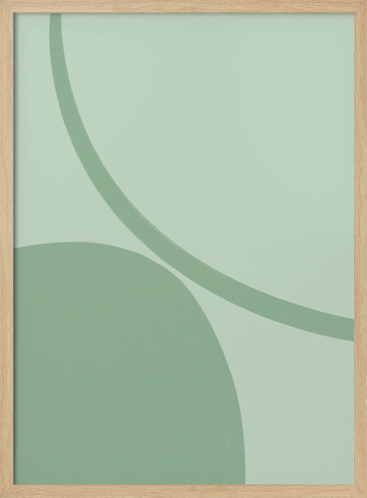 Serene Green Curves | Poster