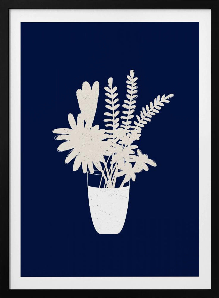 Sepia Floral Silhouette | Poster