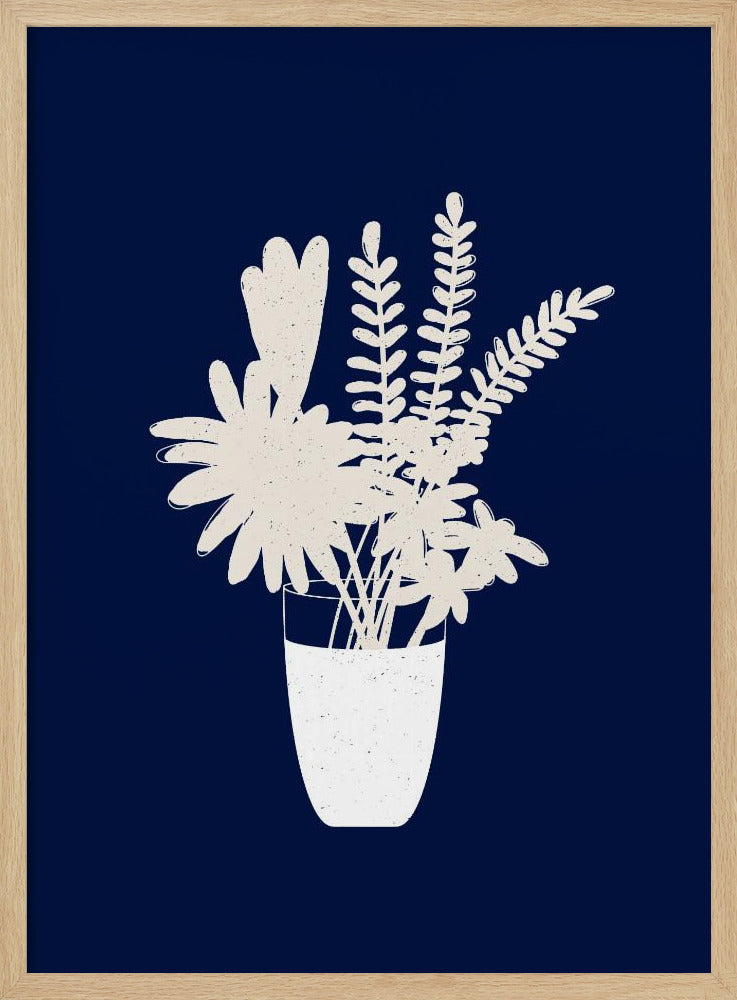 Sepia Floral Silhouette | Poster