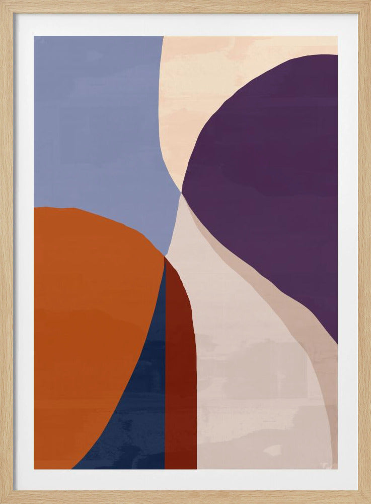 Organic Forms in Earthy and Blue Tones | Poster