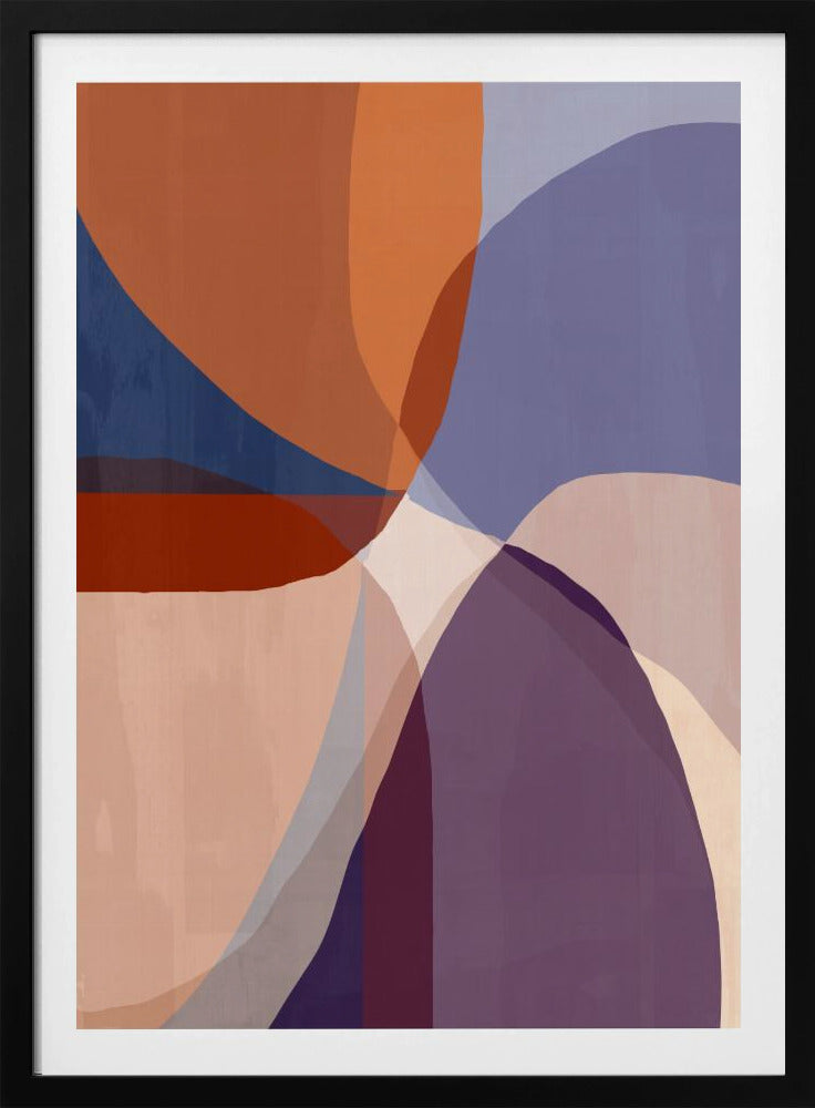 Organic Forms in Earthy and Blue Tones | Poster