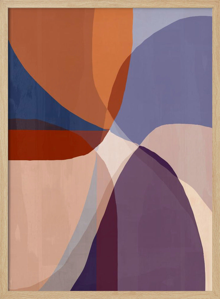 Organic Forms in Earthy and Blue Tones | Poster