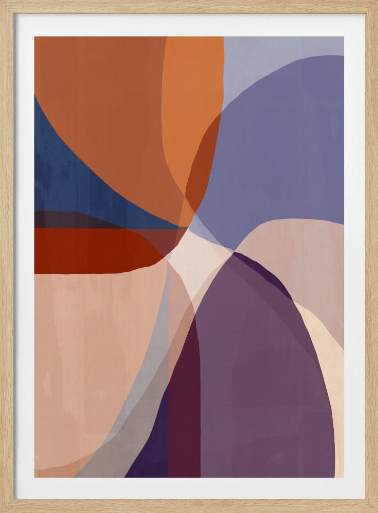 Organic Forms in Earthy and Blue Tones | Poster