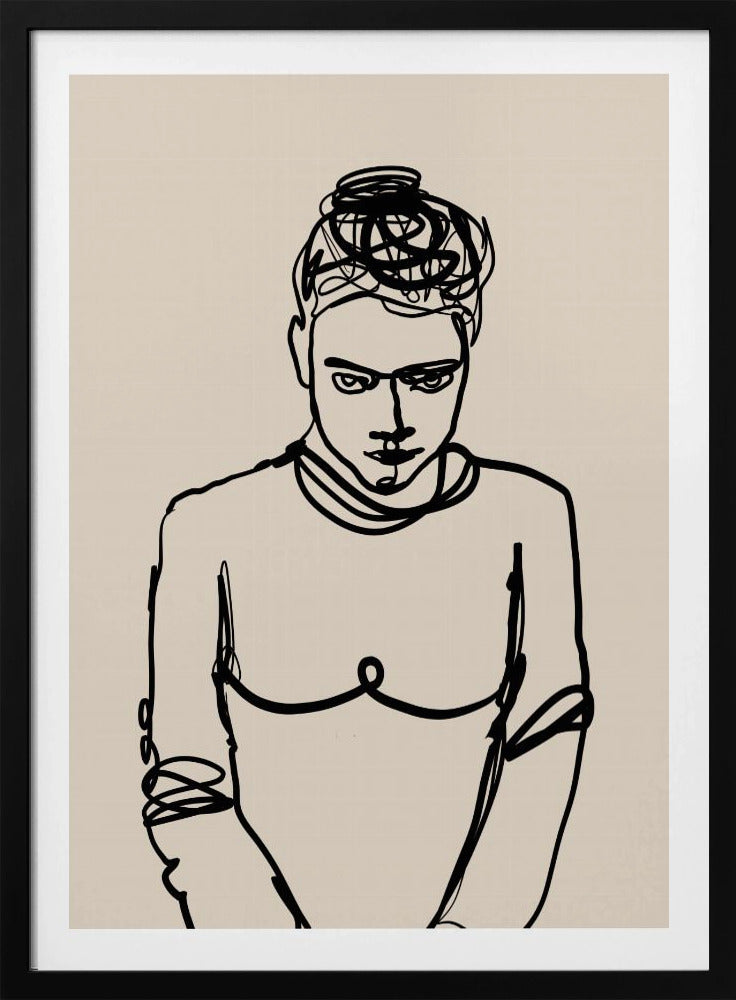 Line drawing lady | Poster
