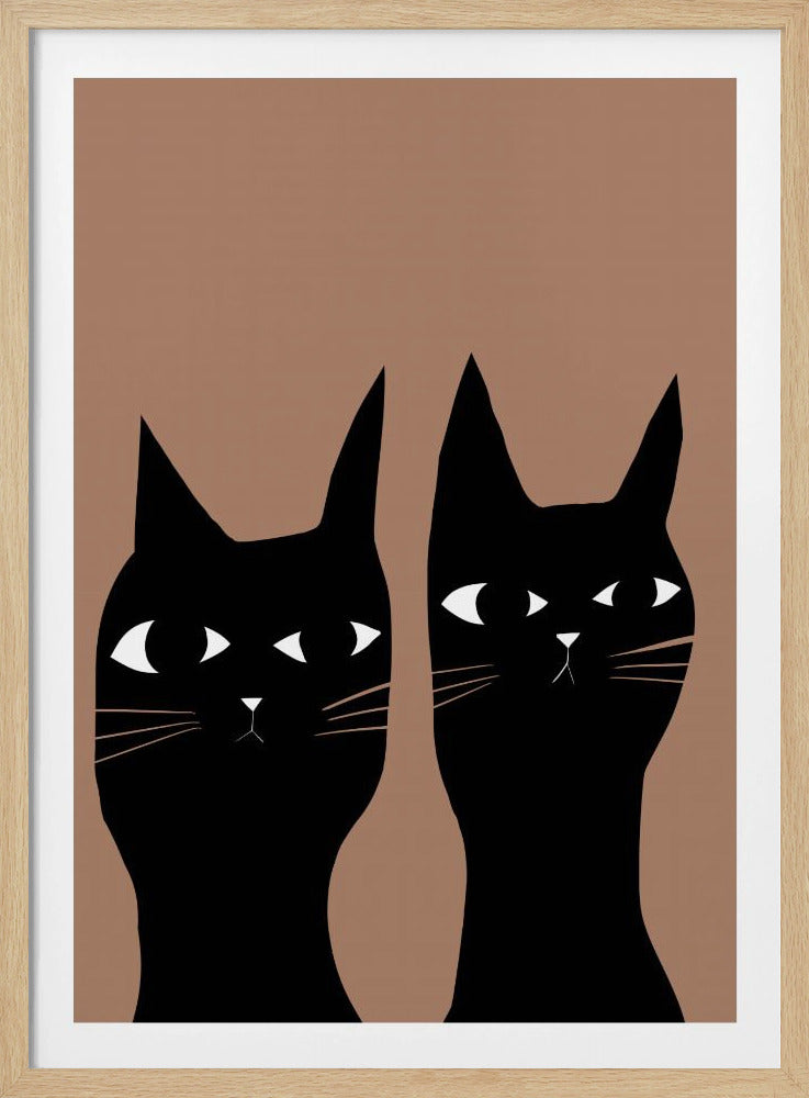 Two black cats | Poster