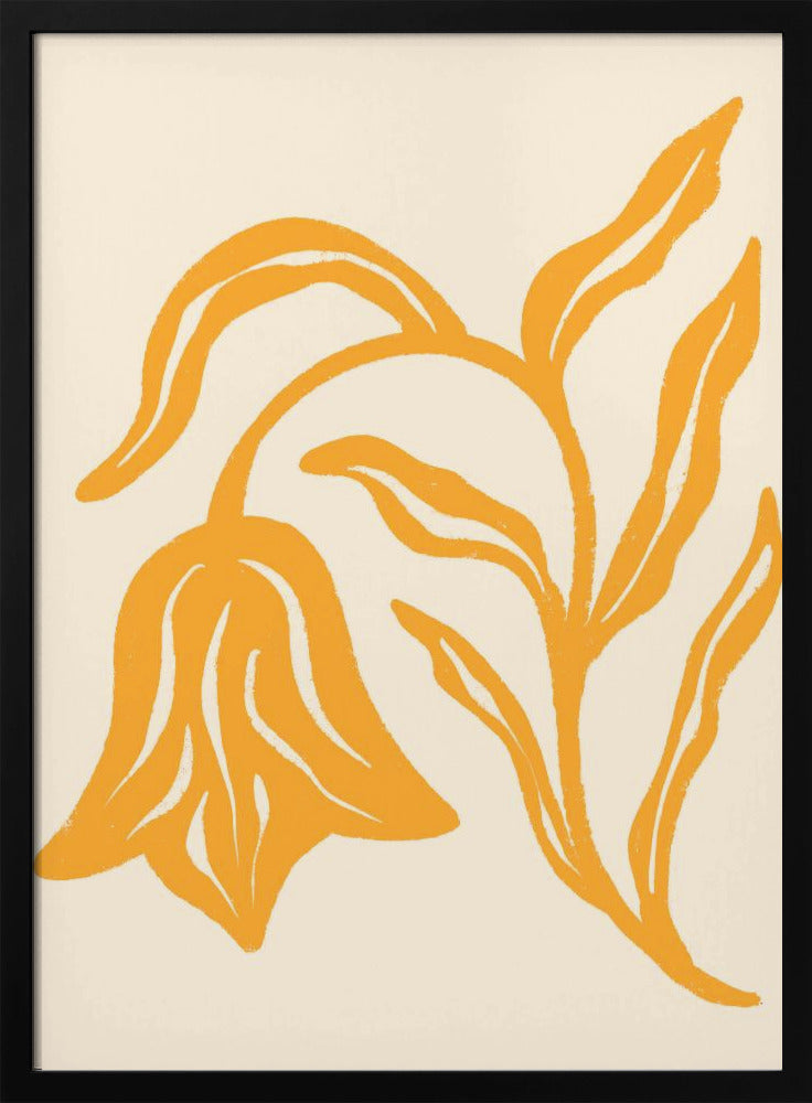 Golden Blossom Silhouette | Poster