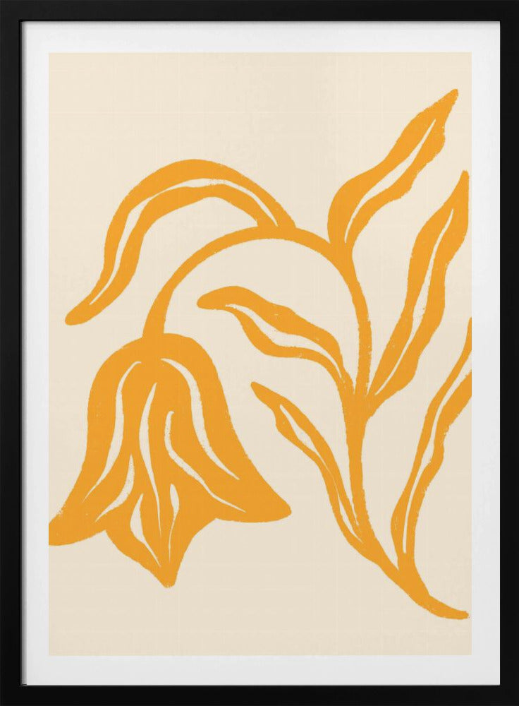 Golden Blossom Silhouette | Poster