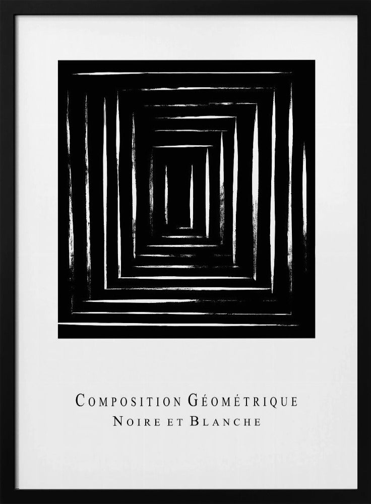 Composition Géométrique Noire et Blanche | Poster