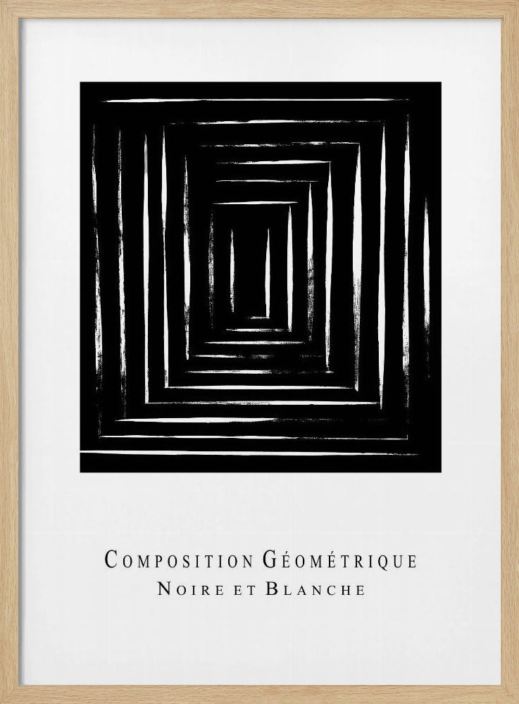 Composition Géométrique Noire et Blanche | Poster