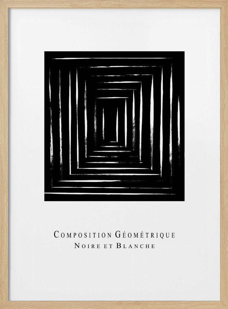 Composition Géométrique Noire et Blanche | Poster