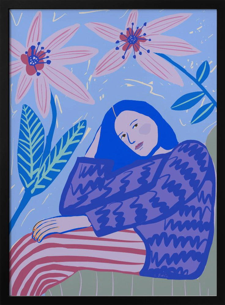 Lady sitting | Poster