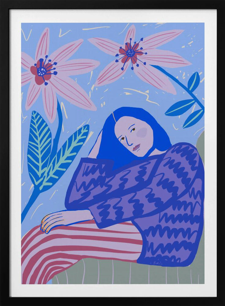 Lady sitting | Poster