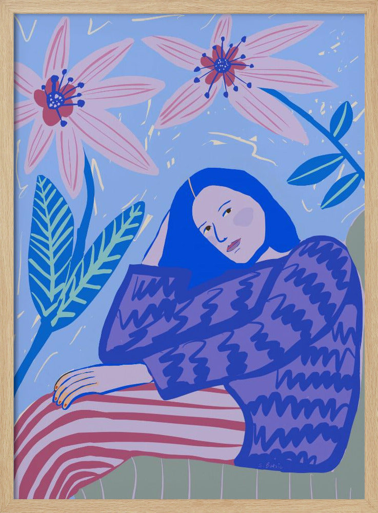 Lady sitting | Poster