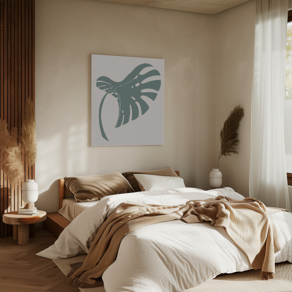 Monstera Bent Green | Canvas