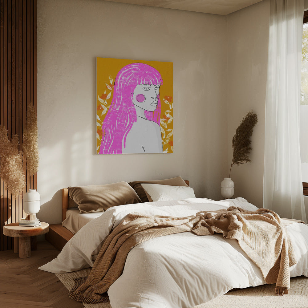 Pink Whisper Gaze | Canvas