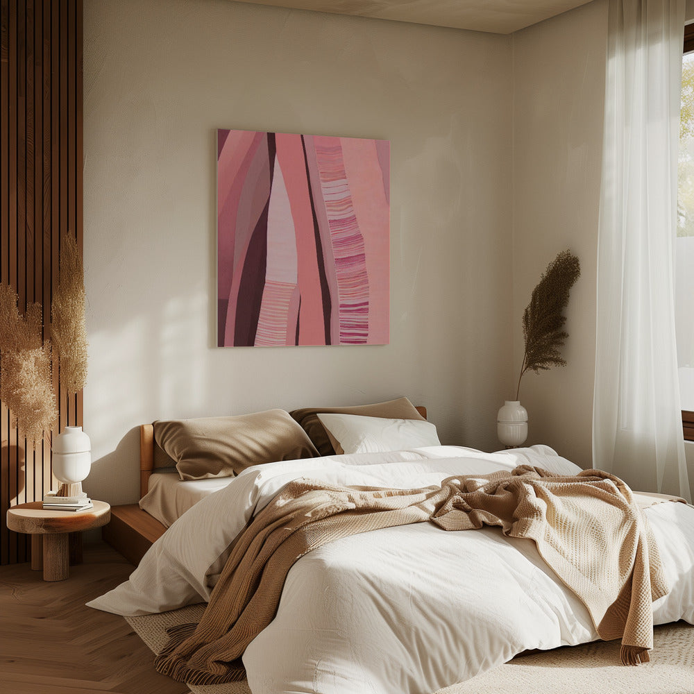 Rosy Strata Layers | Canvas