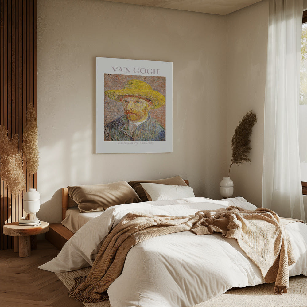 Self Portrait With Straw Hat | Canvas