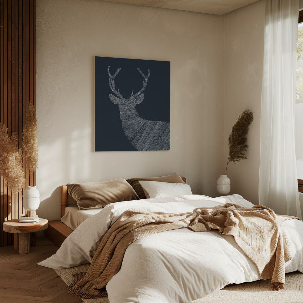 Stag Blue | Canvas