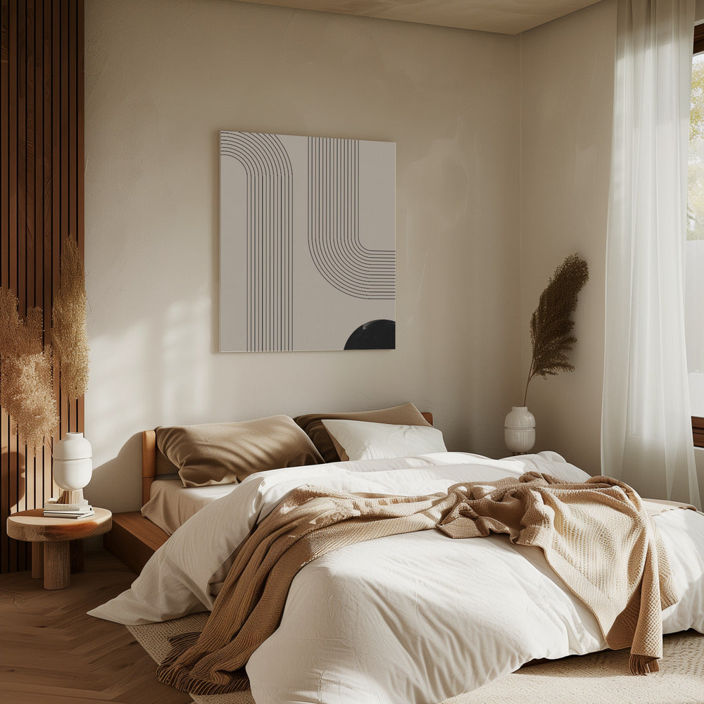 Black Minimal Line Art | Canvas