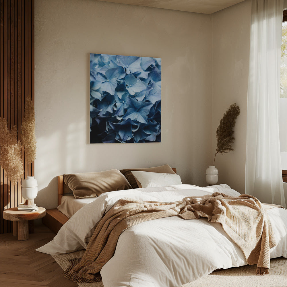Vibrant Blue Hydrangeas | Canvas