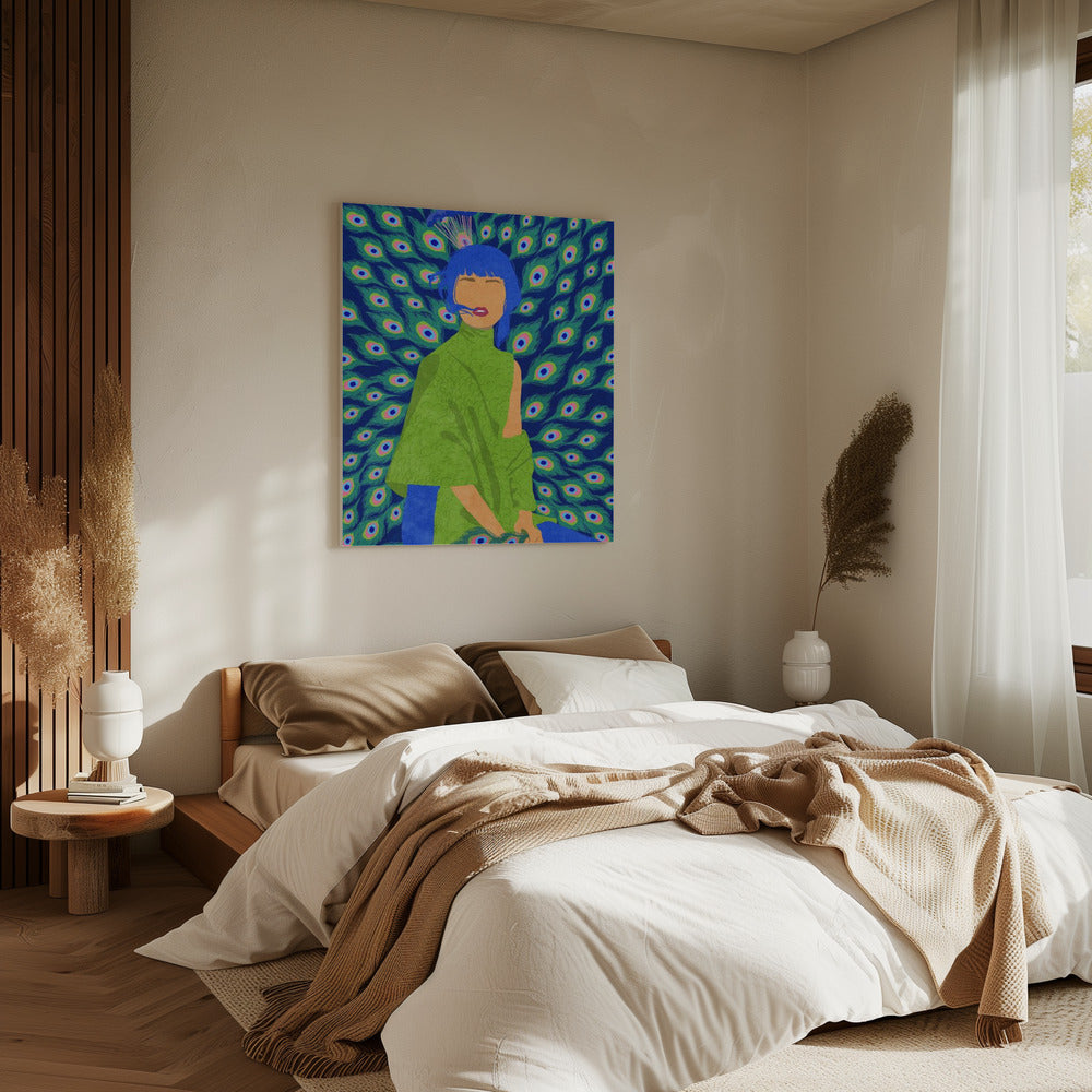 peacock woman | Canvas