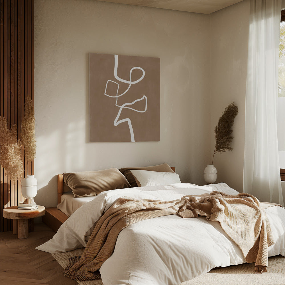 White Single Line Artwork | Canvas