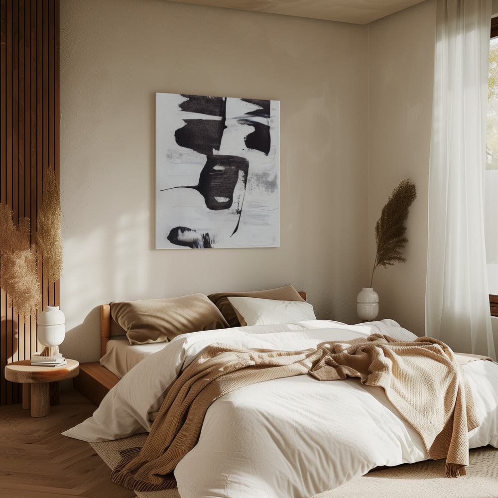 Expressive Monochrome Brushstrokes | Canvas
