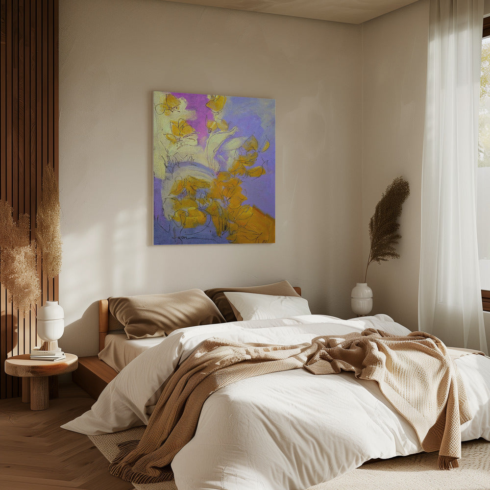 Golden Blossom Glow | Canvas