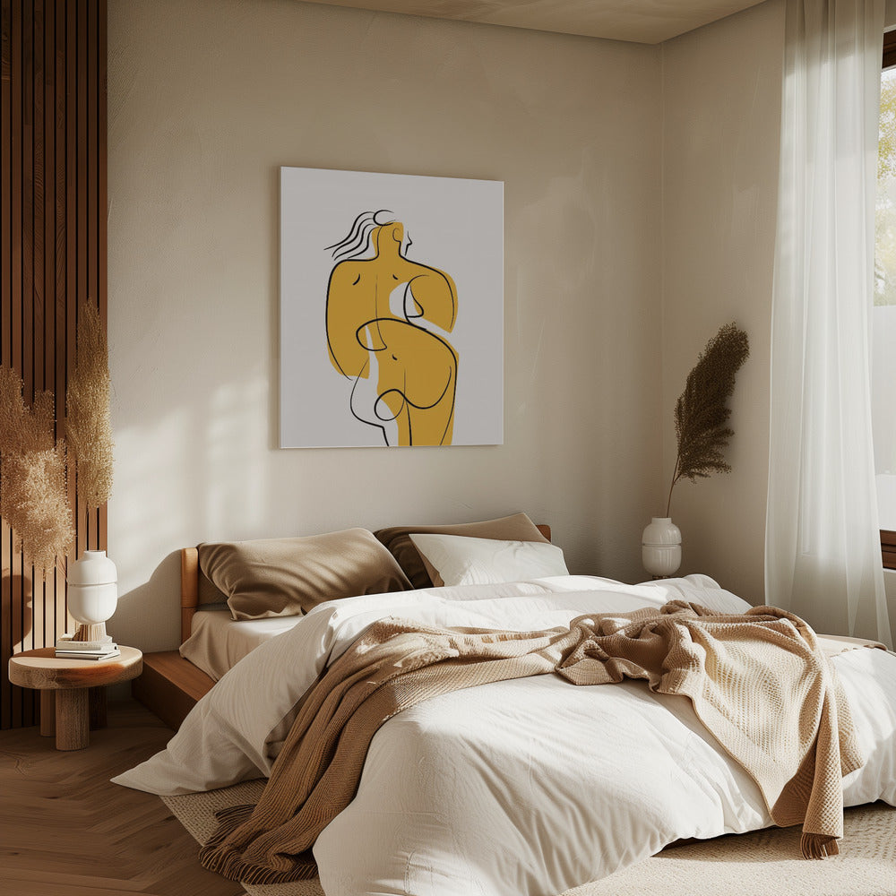 Lines and Curves In Nude | Canvas