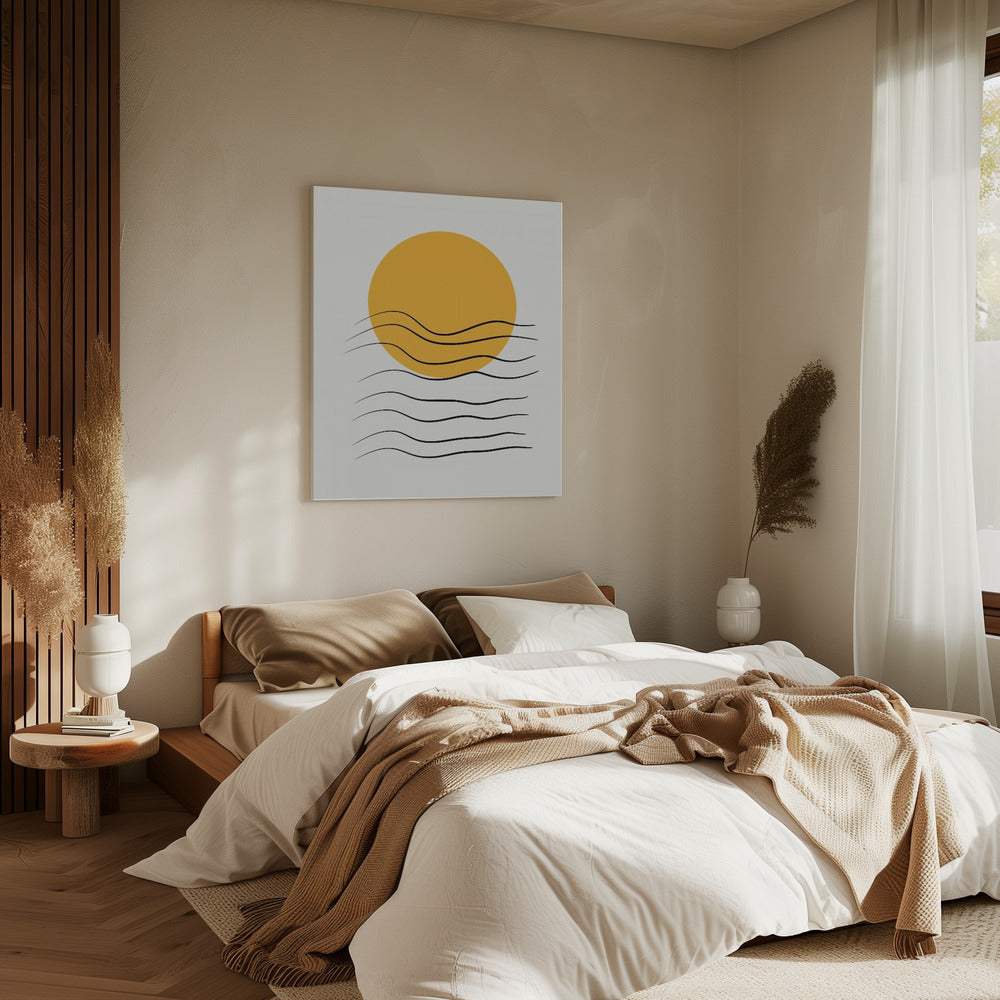Golden Wave Sunset | Canvas