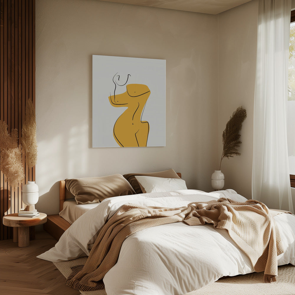 Elegant Female Nude Silhouette | Canvas