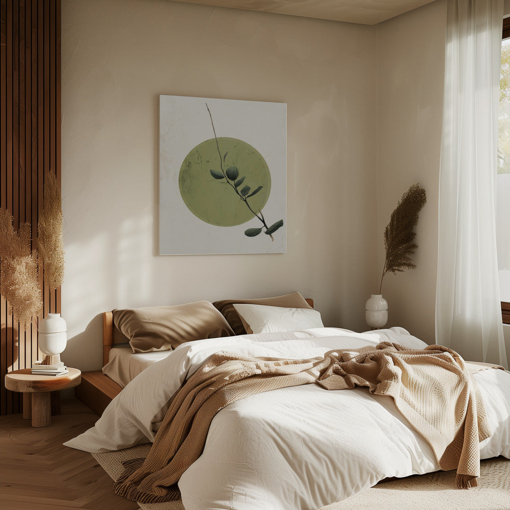 Green Serenity Circle | Canvas