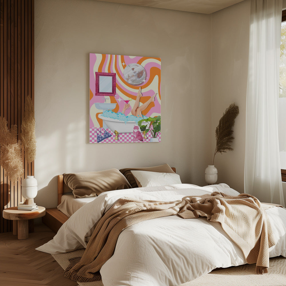 Groovy Bathtub Bliss | Canvas